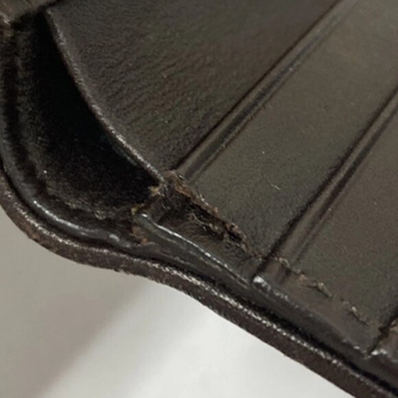 CHRISTIAN DIOR Logo Trotter Trifold Compact Wallet PVC Leather Brown 38KA929 - Picture 9 of 12